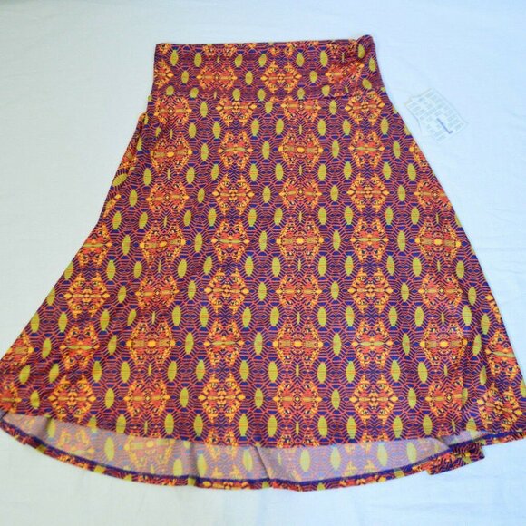 LULAROE Multicolored AZURE High-Low Knee High Maxi - Picture 5 of 6